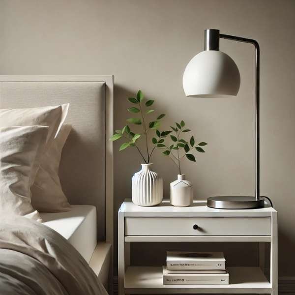 Minimalist Nightstand Décor