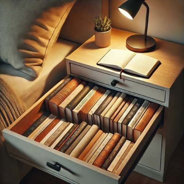 Books: For the Avid Reader How to Organize Nightstand Drawers