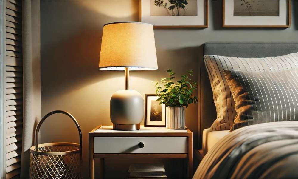 How to Decorate a Nightstand with a Lamp